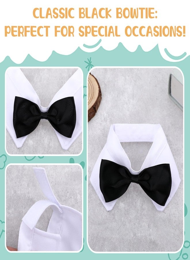 HaiFafafaing 2 Pcs Cat Bow Tie Dog Cat Tuxedo Collar Pet Costume Neck Girth 9.3"- 12" Cats Wedding Bowtie Wedding Dog Bowtie Tie for Cats Small Dogs Puppy Birthday Easter Valentines Weddings Grooming Accessories - Image 3